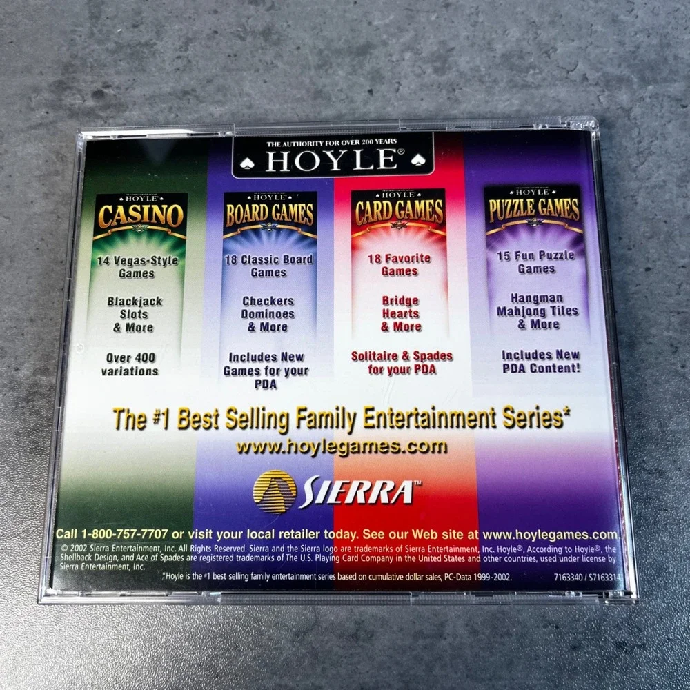 Hoyle Card Games PC CD ROM 2003 Sierra 18 Favorite Games‎ EUC VTG Complete